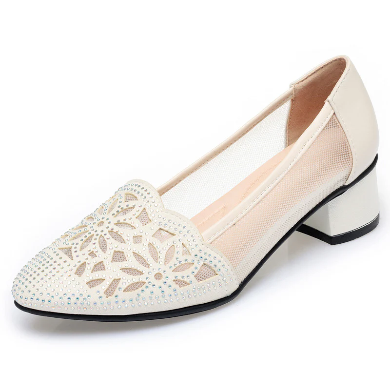 Damen Ballerinas mit filigranem Blumenmuster und transparenten Mesh-Einsätzen R&B - Image 7