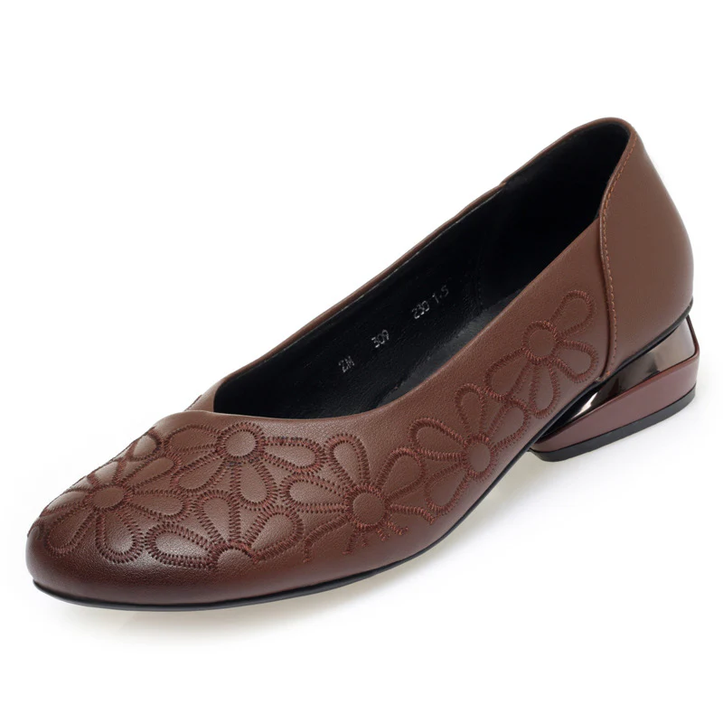 Damen Ballerinas mit floralem Design und elegantem Blockabsatz R&B - Image 6