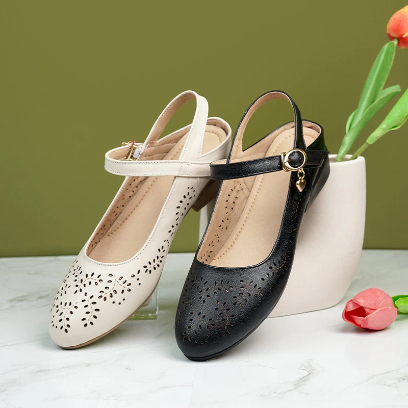 Damen Ballerinas mit modischem Lochdesign und bequemer Sohle R&B - Image 4