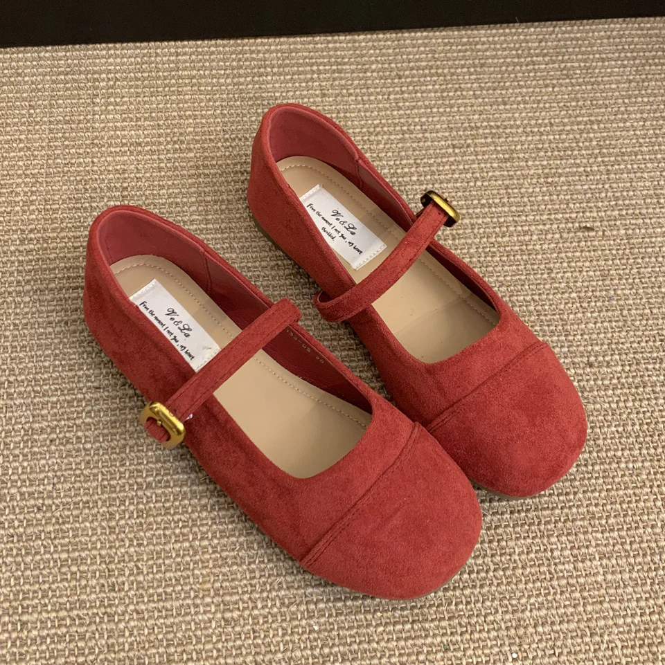 Damen Ballerinas mit modischem Riemchen und goldener Schnalle R&B - Image 13