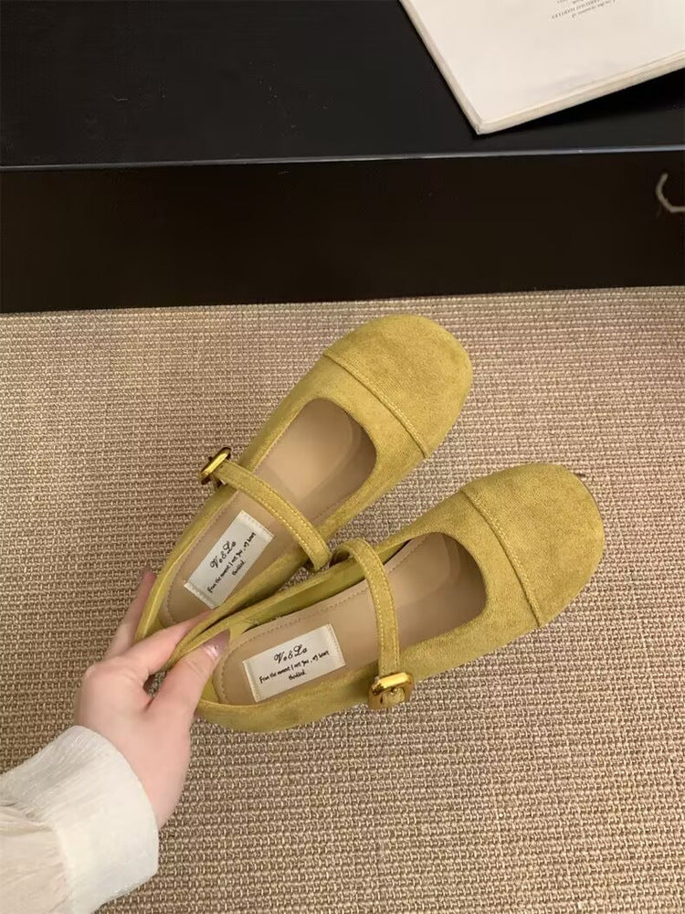 Damen Ballerinas mit modischem Riemchen und goldener Schnalle R&B - Image 16