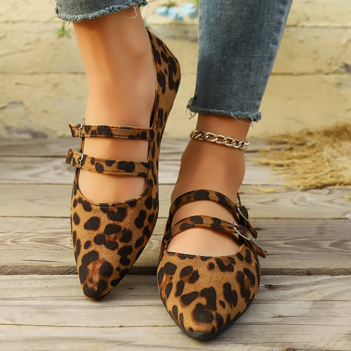 Damen Ballerinas mit modischen Riemen und punktueller Fußbettgestaltung R&B - Image 9