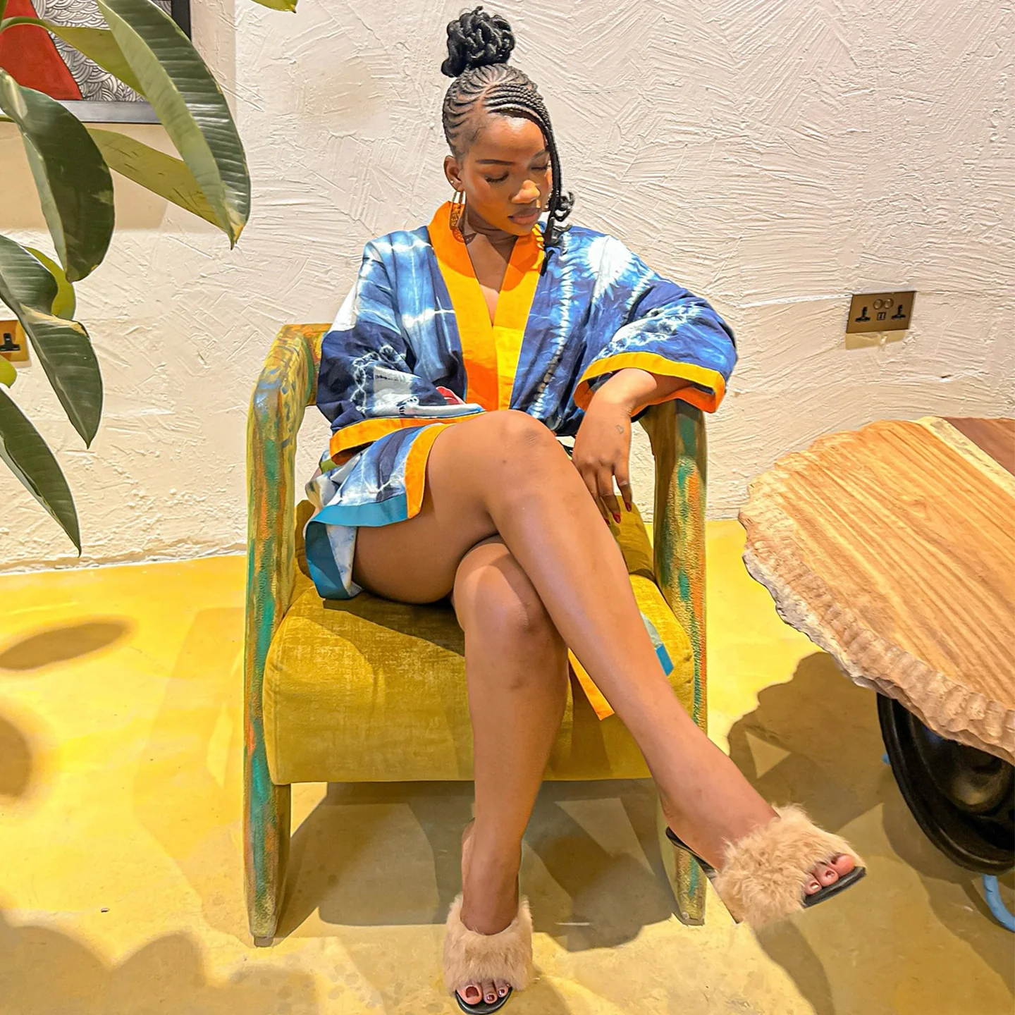 Damen Baumwollkimono mit modernem Batik-Muster R&B - Image 3