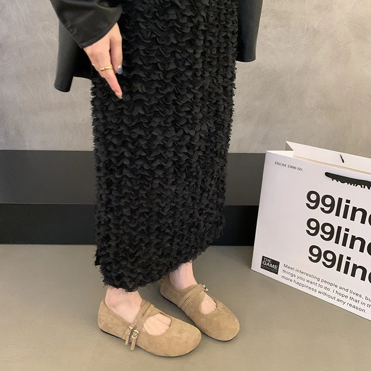 Damen bequeme Ballerinas mit modischem Riemchen und rutschfester Sohle R&B - Image 4