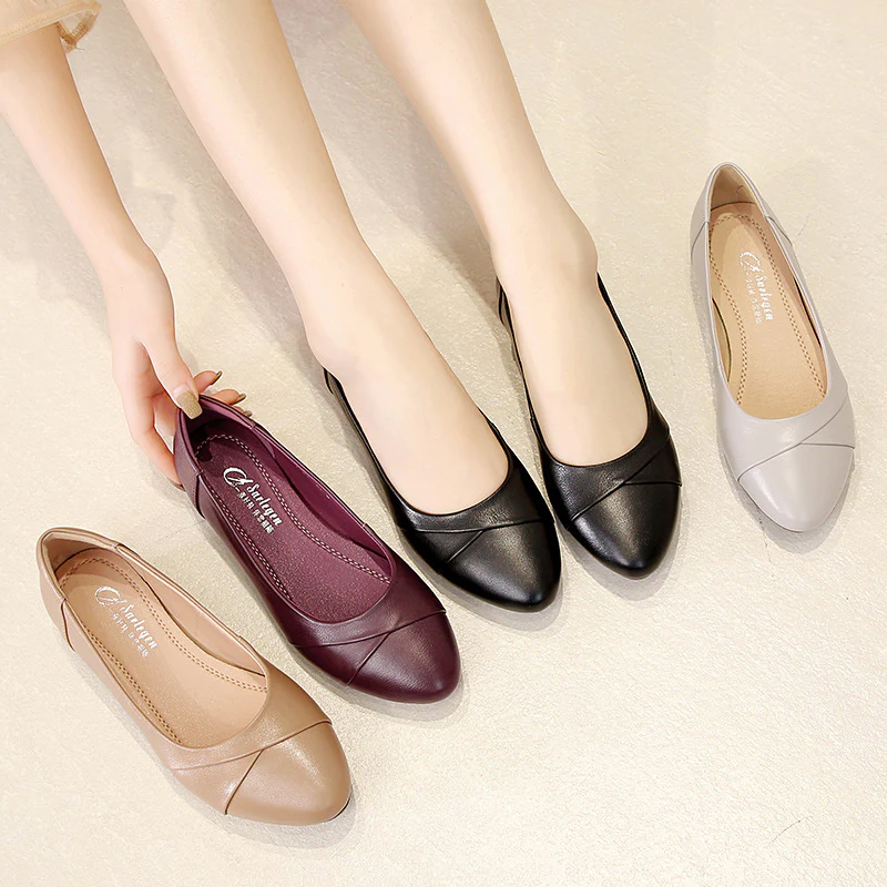 Damen Bequeme Ballerinas mit modischer Querstitching-Detail R&B - Image 5