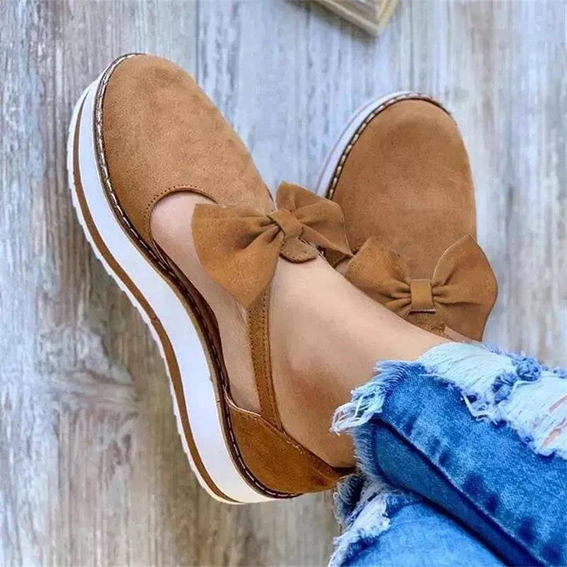 Damen bequeme Ballerinas mit Schleifendetail und rutschfester Sohle R&B - Image 6