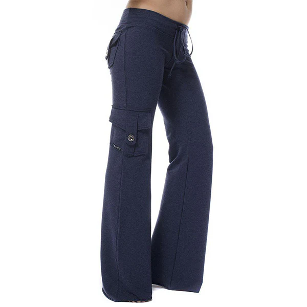 Damen bequeme Cargo-Hose mit tiefen Taschen und elastischem Bund R&B - Image 8