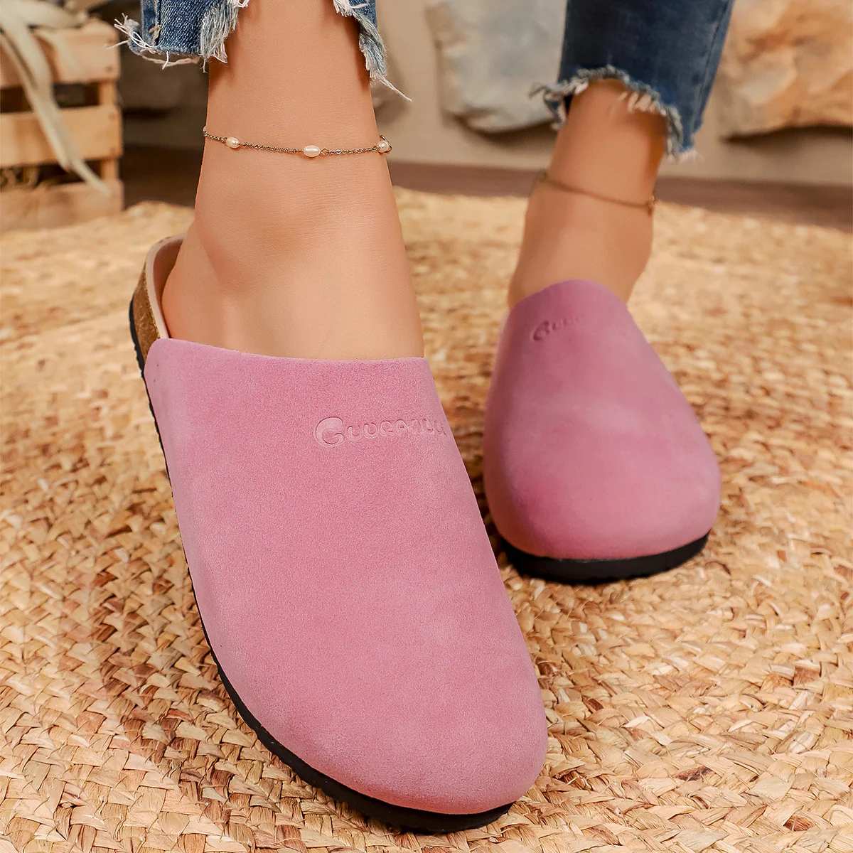 Damen Bequeme Clogs aus weichem Wildleder mit anatomisch geformtem Fußbett R&B - Image 11