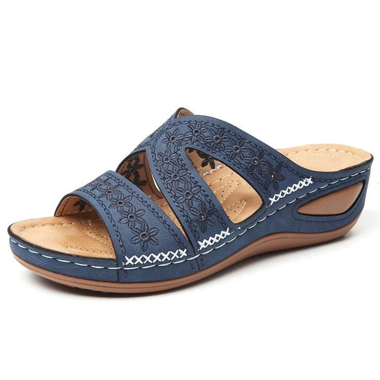 Damen Bequeme Clogs mit floralem Design und ergonomischer Sohle R&B - Image 4