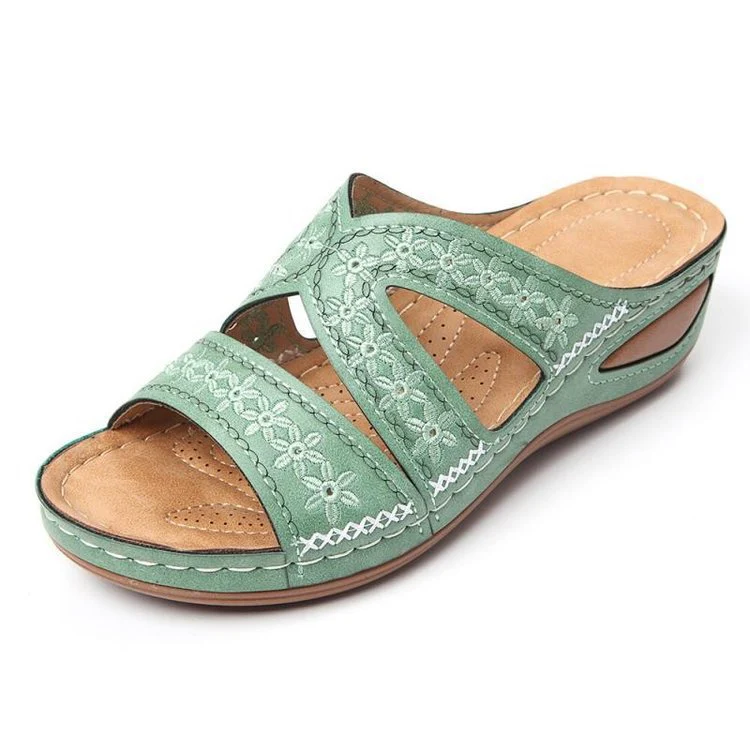 Damen Bequeme Clogs mit floralem Design und ergonomischer Sohle R&B - Image 5