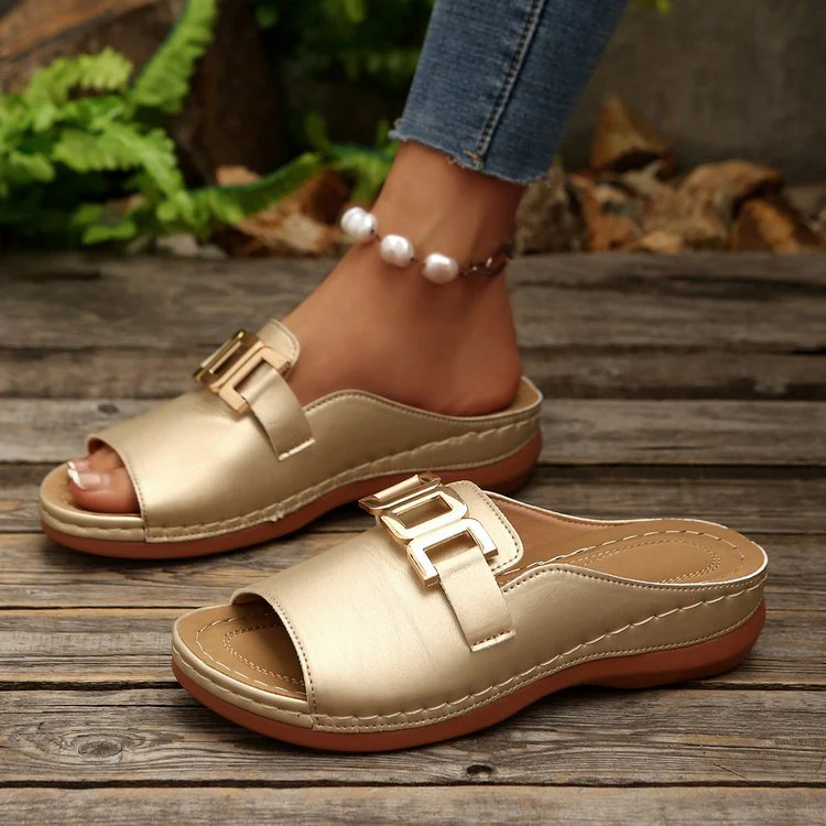 Damen Bequeme Clogs mit modischem Schnallen-Design R&B - Image 6