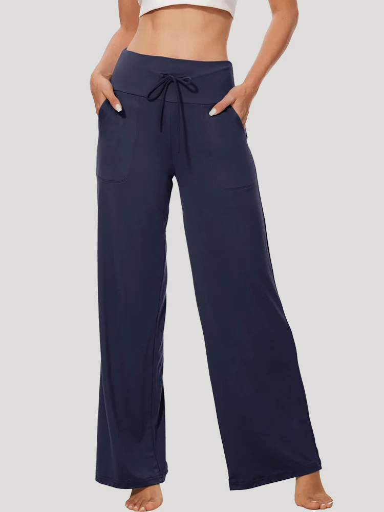 Damen Bequeme Freizeithose mit weitem Schnitt und Kordelzug R&B - Image 10