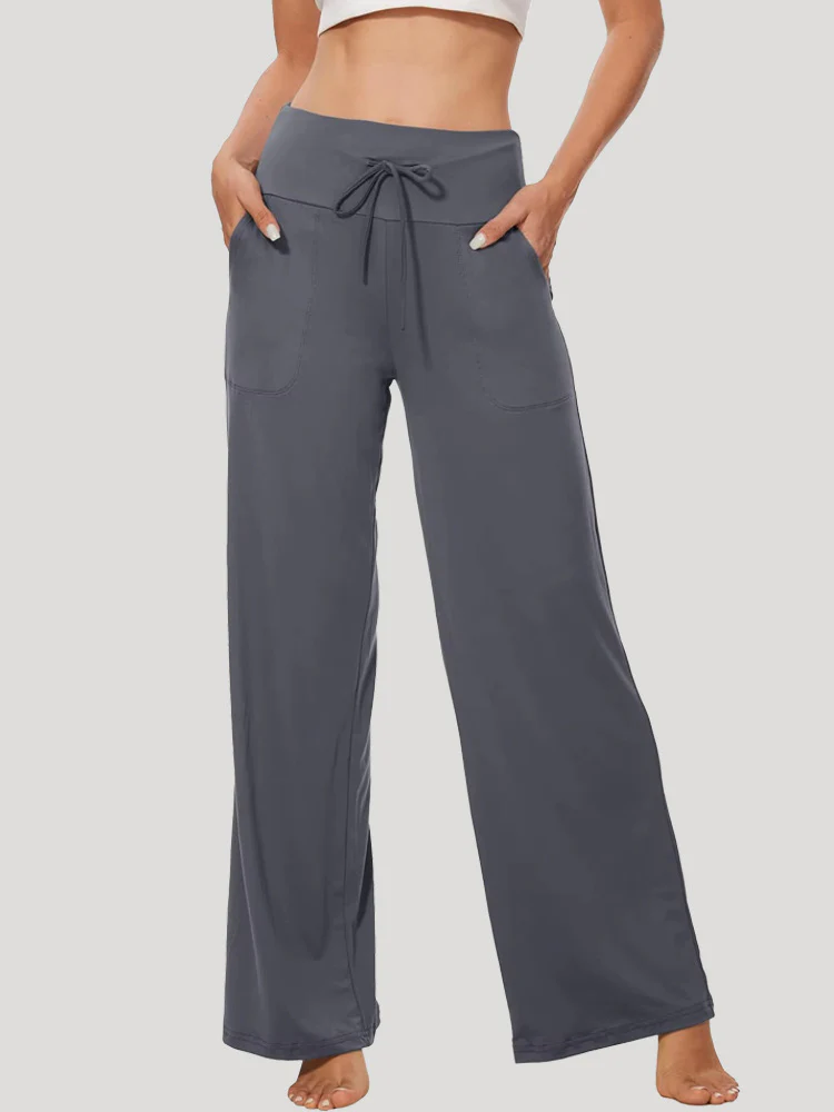 Damen Bequeme Freizeithose mit weitem Schnitt und Kordelzug R&B - Image 9