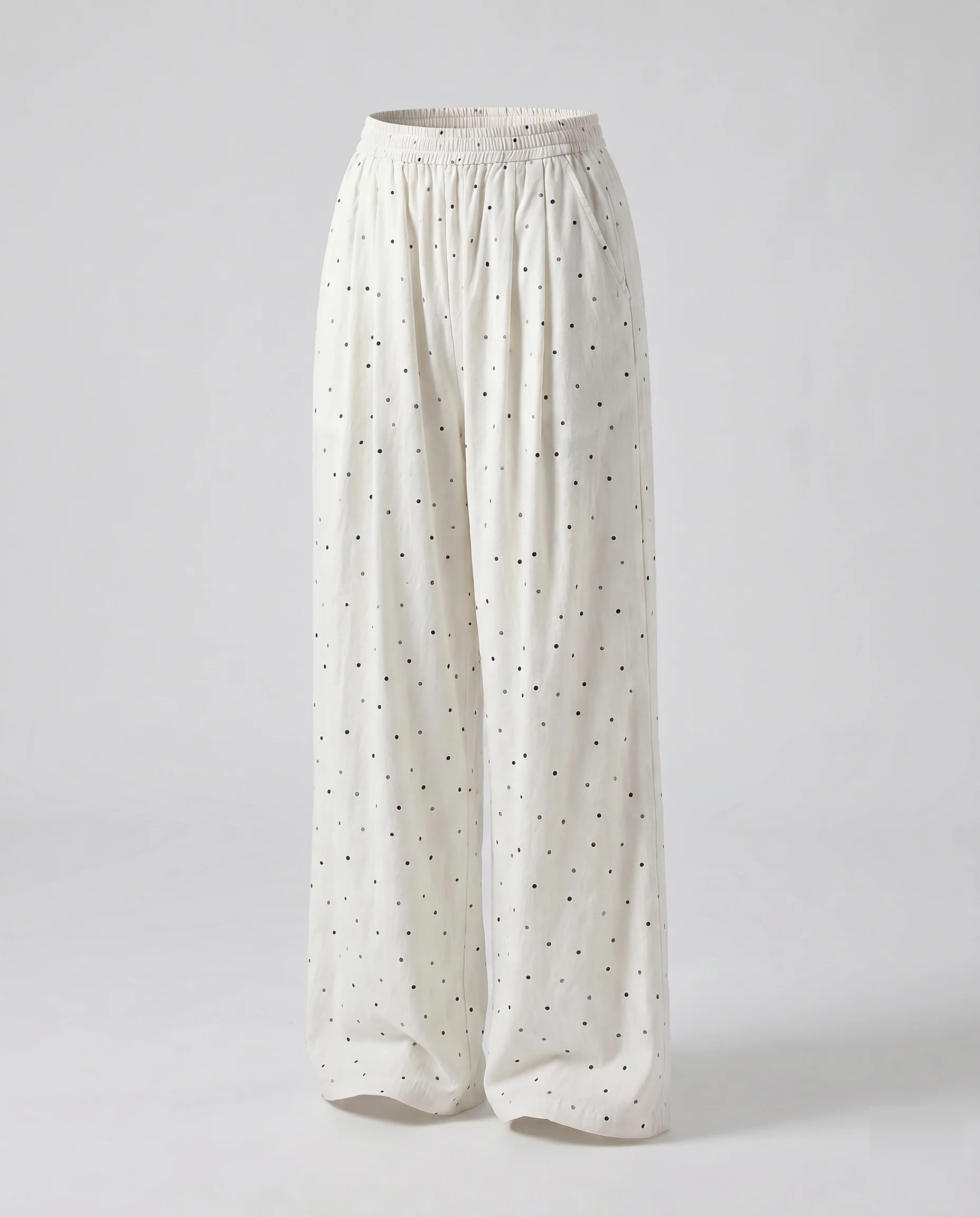 Damen Bequeme Freizeithosen mit lockerem Schnitt und polka-dots - Image 6