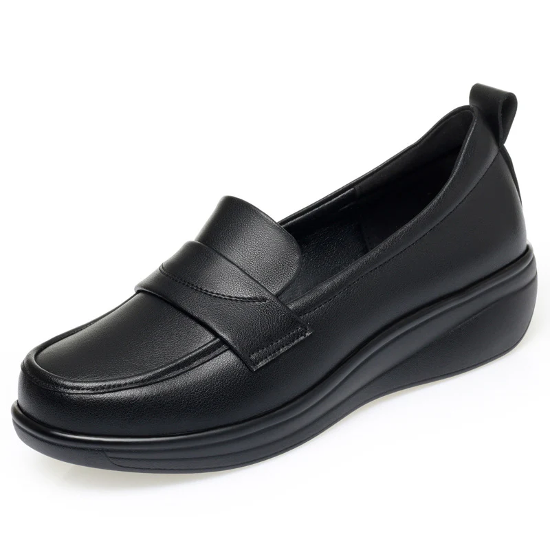 Damen Bequeme Mokassins mit erhöhtem Absatz und klassischem Design R&B - Image 6