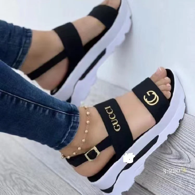 Damen Komfortable Plattform-Sandalen mit breiten Riemen und rutschfester Sohle R&B - Image 17