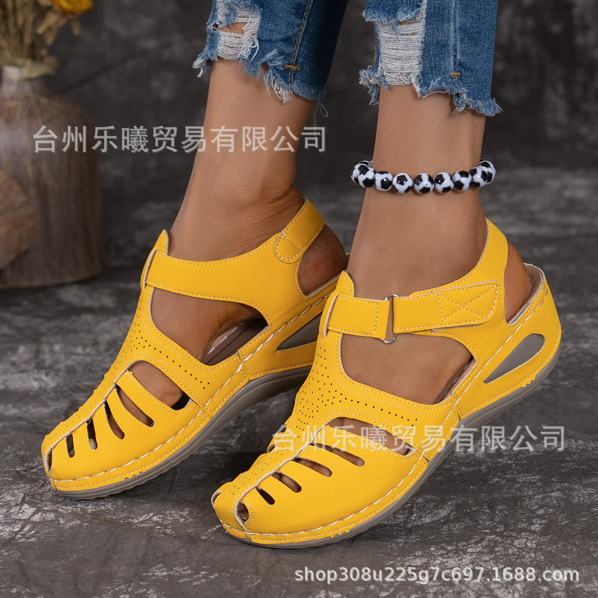 Damen Bequeme Riemchen-Sandaletten mit atmungsaktiver Obermaterialstruktur R&B - Image 14