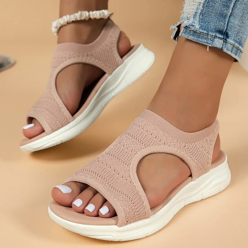 Damen Komfortable Riemchen-Sandalen mit atmungsaktiver Obermaterialstruktur und dämpfender Sohle R&B - Image 2