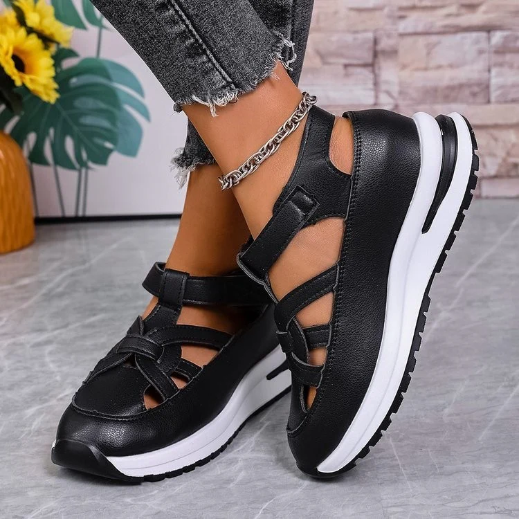Damen bequeme Riemensandalen mit gepolsterter Laufsohle und verstellbaren Riemen R&B - Image 2