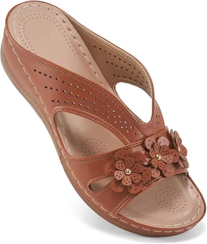 Damen Bequeme Sandalen mit floralem Design und atmungsaktiver Oberflächenstruktur R&B - Image 7