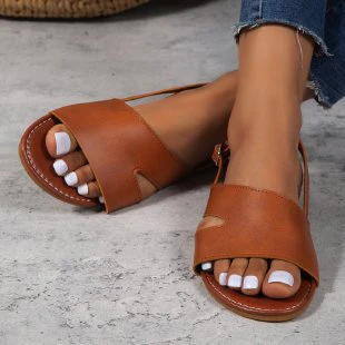 Damen bequeme Sandalen mit offenem Design und verstellbarem Riemen R&B - Image 7