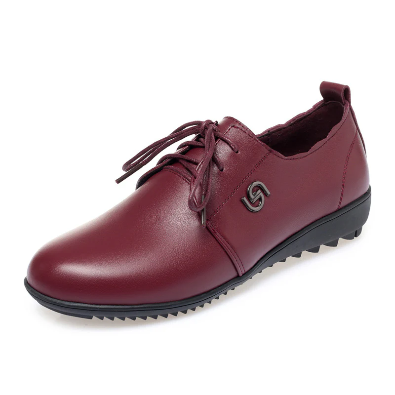 Damen Bequeme Schnürschuhe aus hochwertigem Leder mit rutschfester Sohle R&B - Image 6