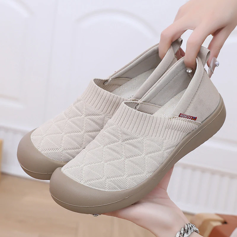 Damen Bequeme Slip-On Freizeitschuhe mit elastischem Bündchen Heidi-Mode - Image 2