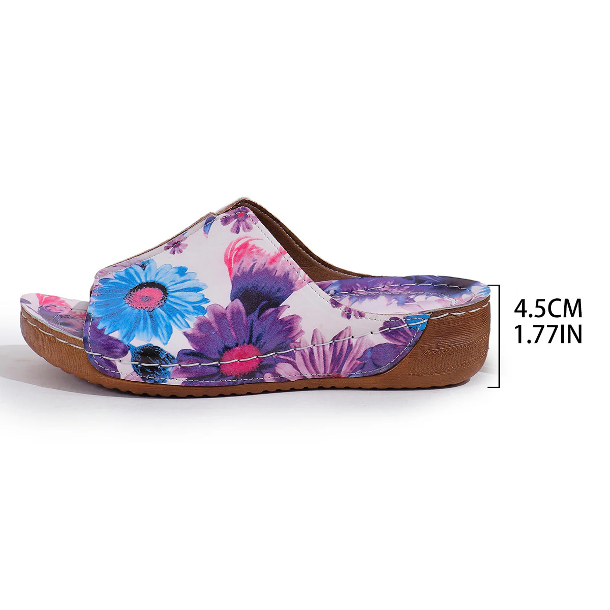 Damen bequeme Slip-On Sandalen mit dekorativem Blumendesign R&B - Image 6