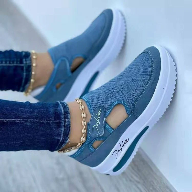 Damen bequeme Slip-On Sneakers mit atmungsaktivem Mesh-Obermaterial und ergonomischer Sohlentechnologie R&B - Image 9