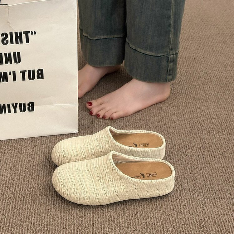 Damen bequeme Slipper aus atmungsaktivem Textilmaterial R&B - Image 4