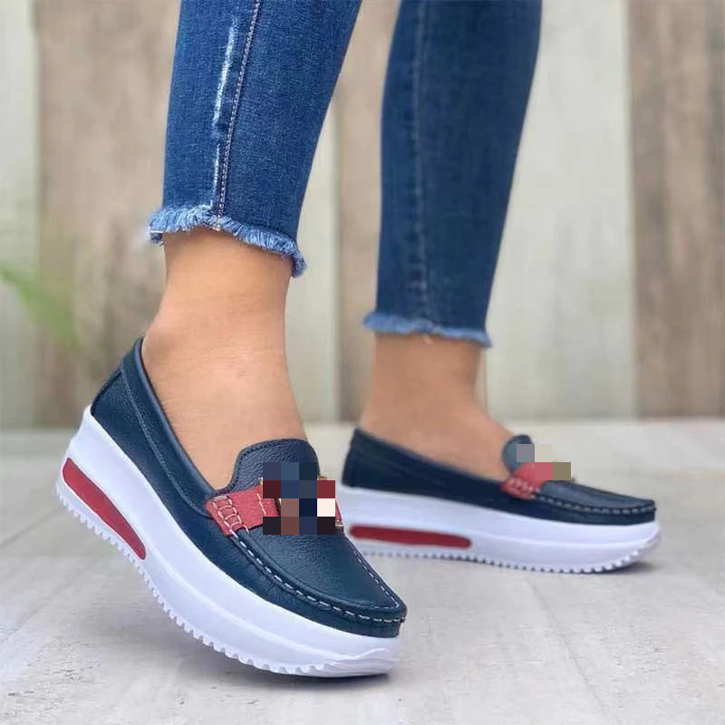 Damen bequeme Slip-On Mokassins mit strukturierten Details und rutschfester Sohle R&B - Image 2