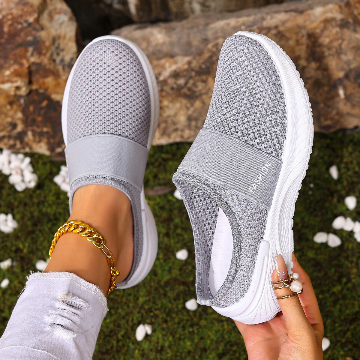 Damen Bequeme Slip-On Sneakers R&B - Image 6