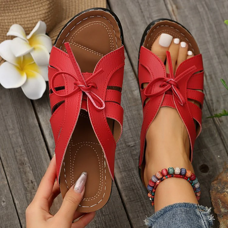 Damen Bequeme Slippers mit modischem Riemchen-Design R&B - Image 2