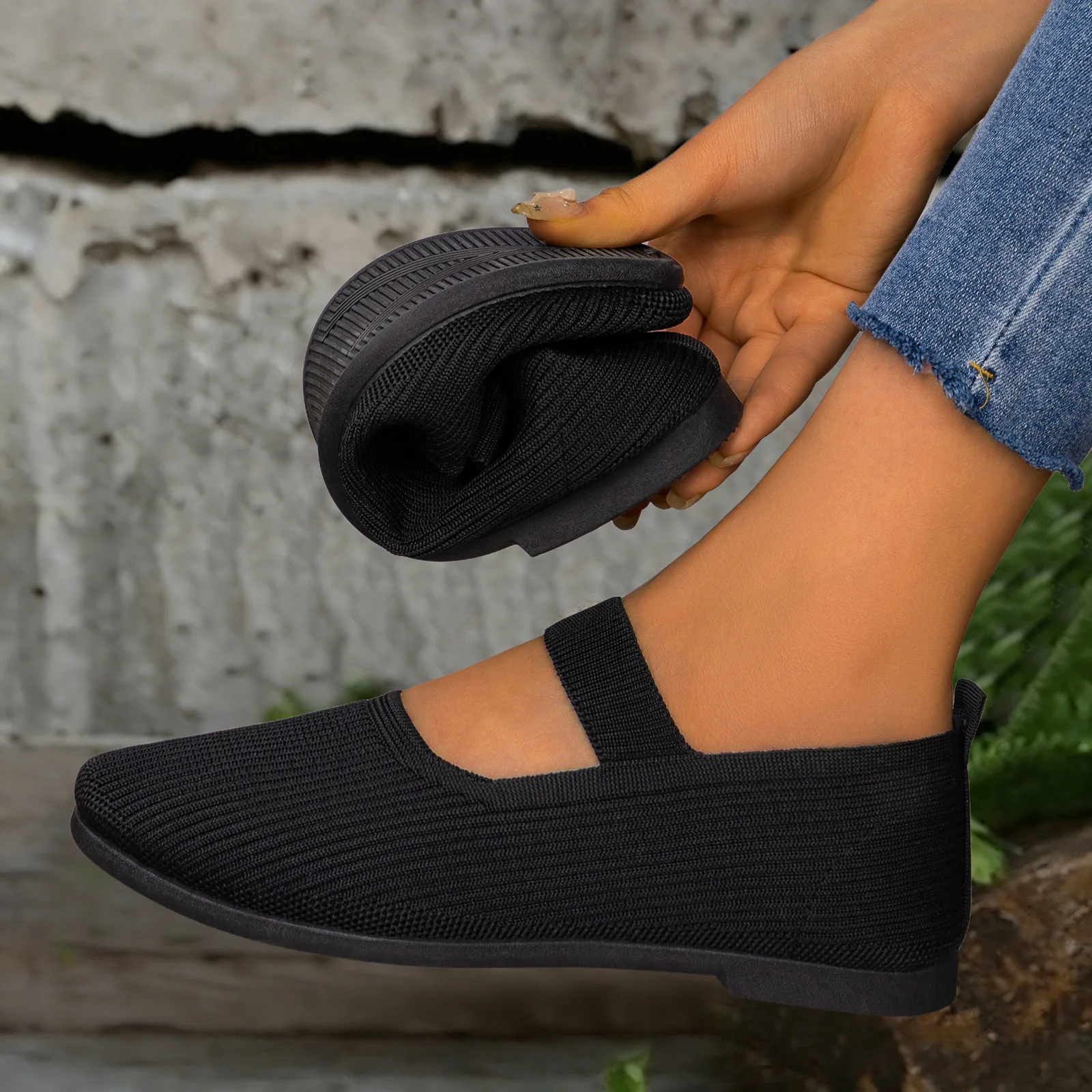Damen Bequeme und flexible Slip-On Ballerinas R&B - Image 8