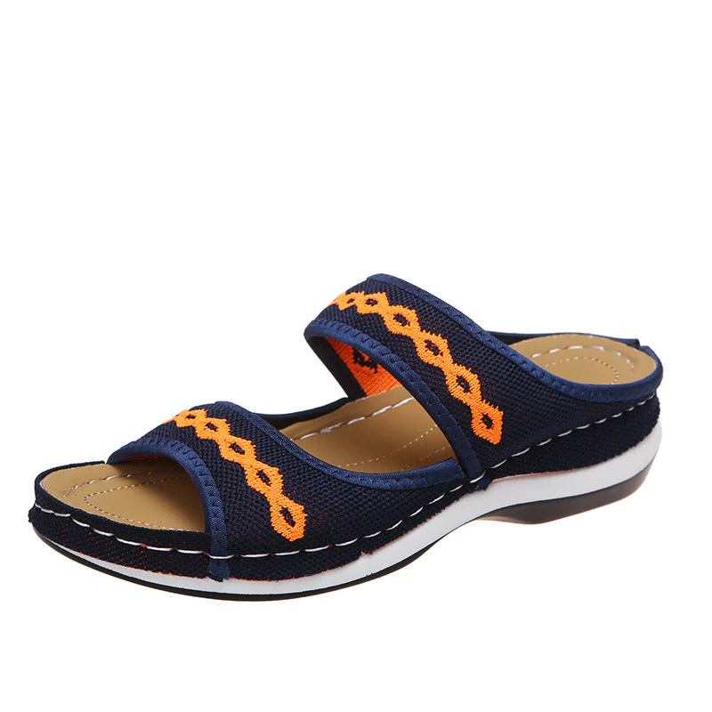 Damen bequeme und luftige Sandalen mit elastischem Riemendesign R&B - Image 5