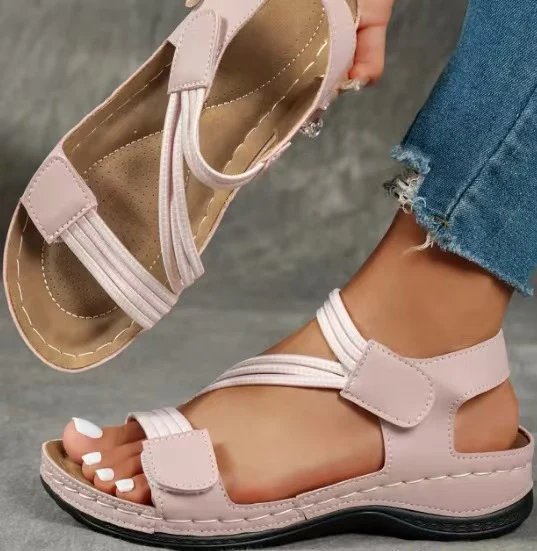 Damen Bequeme und modische Freizeit-Sandalen mit verstellbaren Riemen und gepolsterter Sohle R&B - Image 7