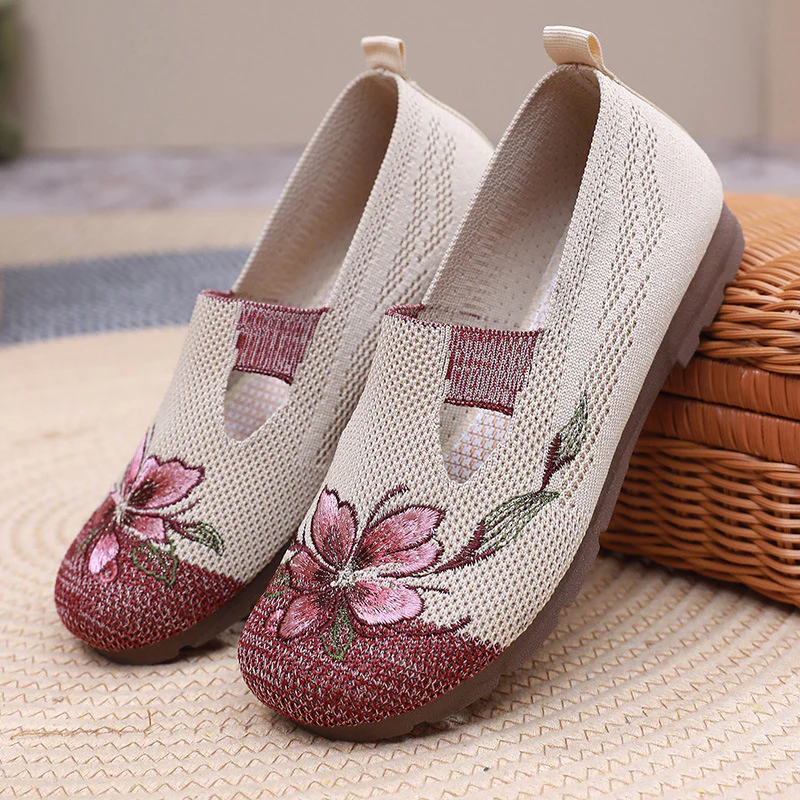 Damen Bequeme und stilvolle Slip-On Freizeitschuhe mit floralem Design Heidi-Mode - Image 7