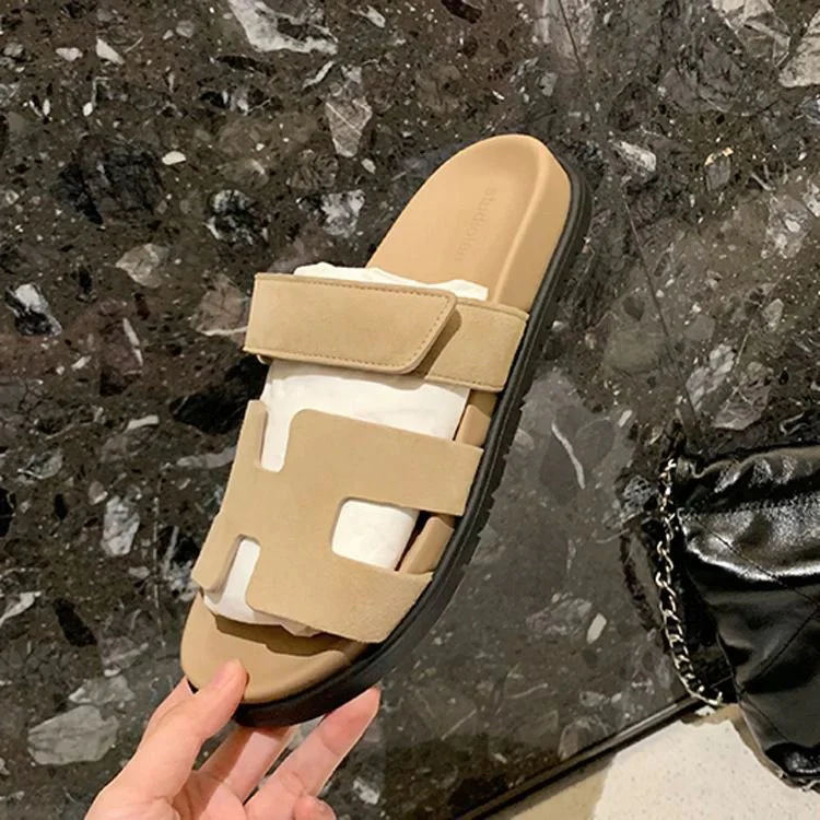 Damen komfortable Veloursleder-Sandalen mit verstellbarem Klettverschluss und rutschfester Sohle R&B - Image 17