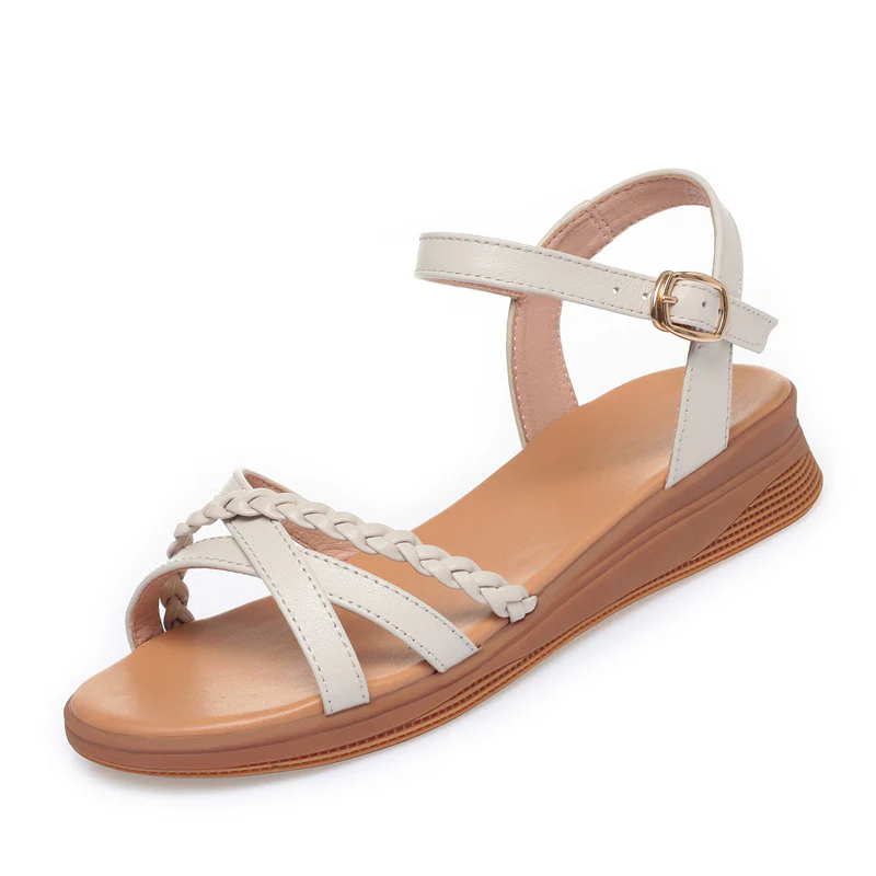 Damen Bequeme Wedgesandaletten mit modischem Flecht-Design und verstellbarem Riemen R&B - Image 7