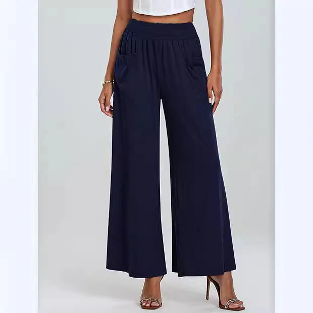 Damen Bequeme weit geschnittene Freizeithose mit elastischem Bund und praktischen Seitentaschen R&B - Image 3