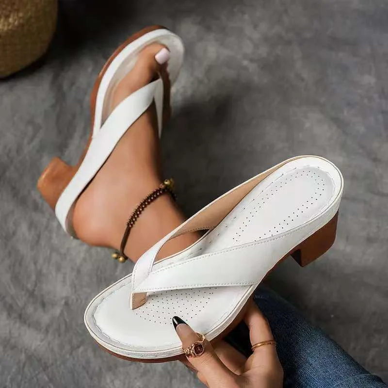 Damen Bequeme Zehentrenner-Sandalen mit anatomischem Fußbett und rutschfester Sohle R&B - Image 9