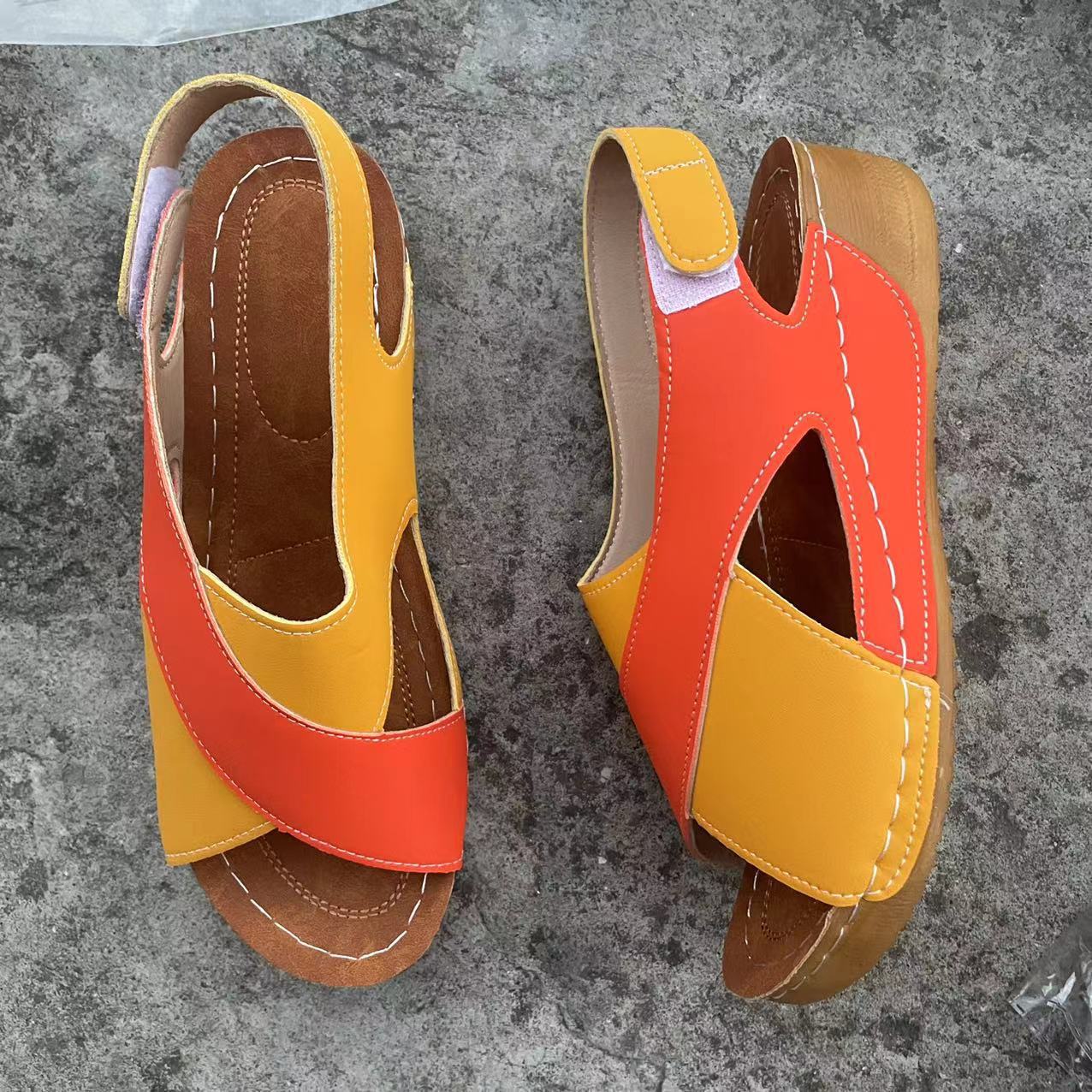 Damen bequeme Zehentrenner-Sandalen mit ergonomischem Fußbett und verstellbarem Riemen R&B - Image 10