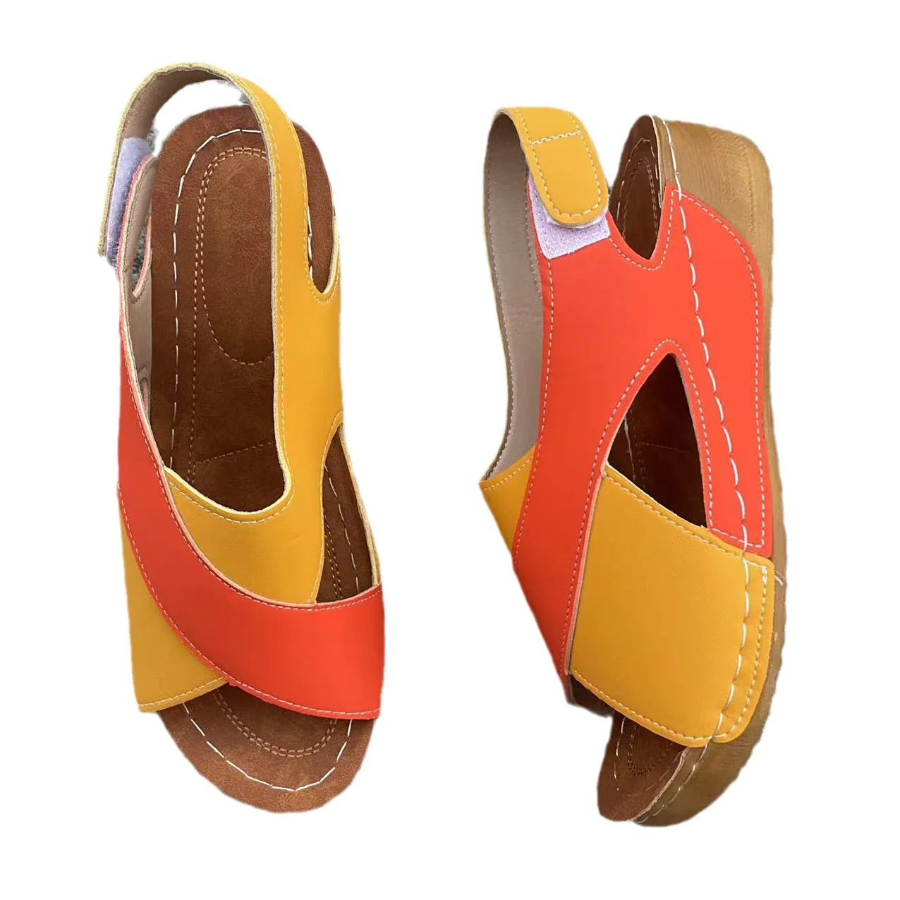 Damen bequeme Zehentrenner-Sandalen mit ergonomischem Fußbett und verstellbarem Riemen R&B - Image 5