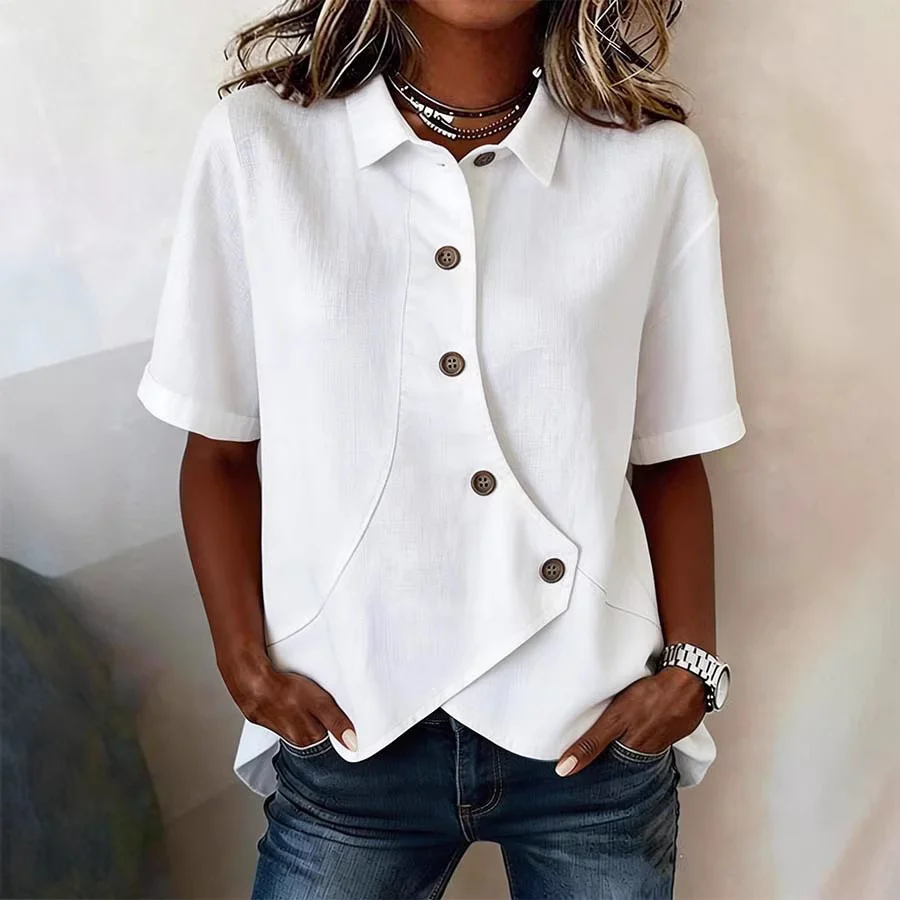 Damen Besonders gestaltete Bluse mit einzigartigem Knopfdetail R&B
