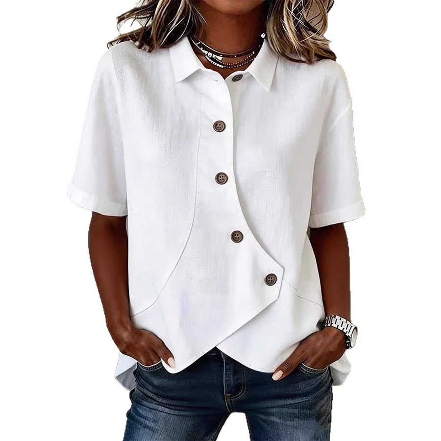 Damen Besonders gestaltete Bluse mit einzigartigem Knopfdetail R&B - Image 5