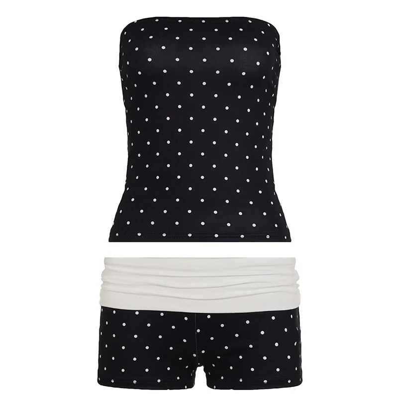 Damen Bikini-Set mit gepunktetem Design und elastischem Taillenausschnitt R&B - Image 5