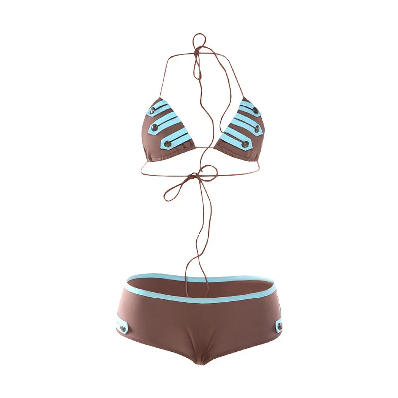 Damen Bikini-Set mit modischen Streifendetails und verstellbaren Trägern R&B - Image 6