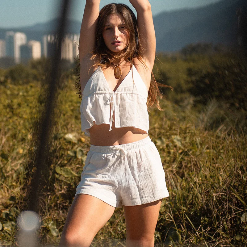 Damen Bikini-Set mit verstellbarem Oberteil und lässigen Shorts R&B - Image 2