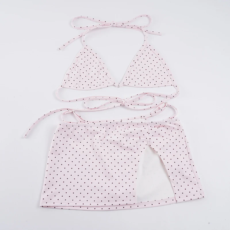 Damen Bikini-Set mit verstellbaren Trägern und zarten Punkten R&B - Image 7