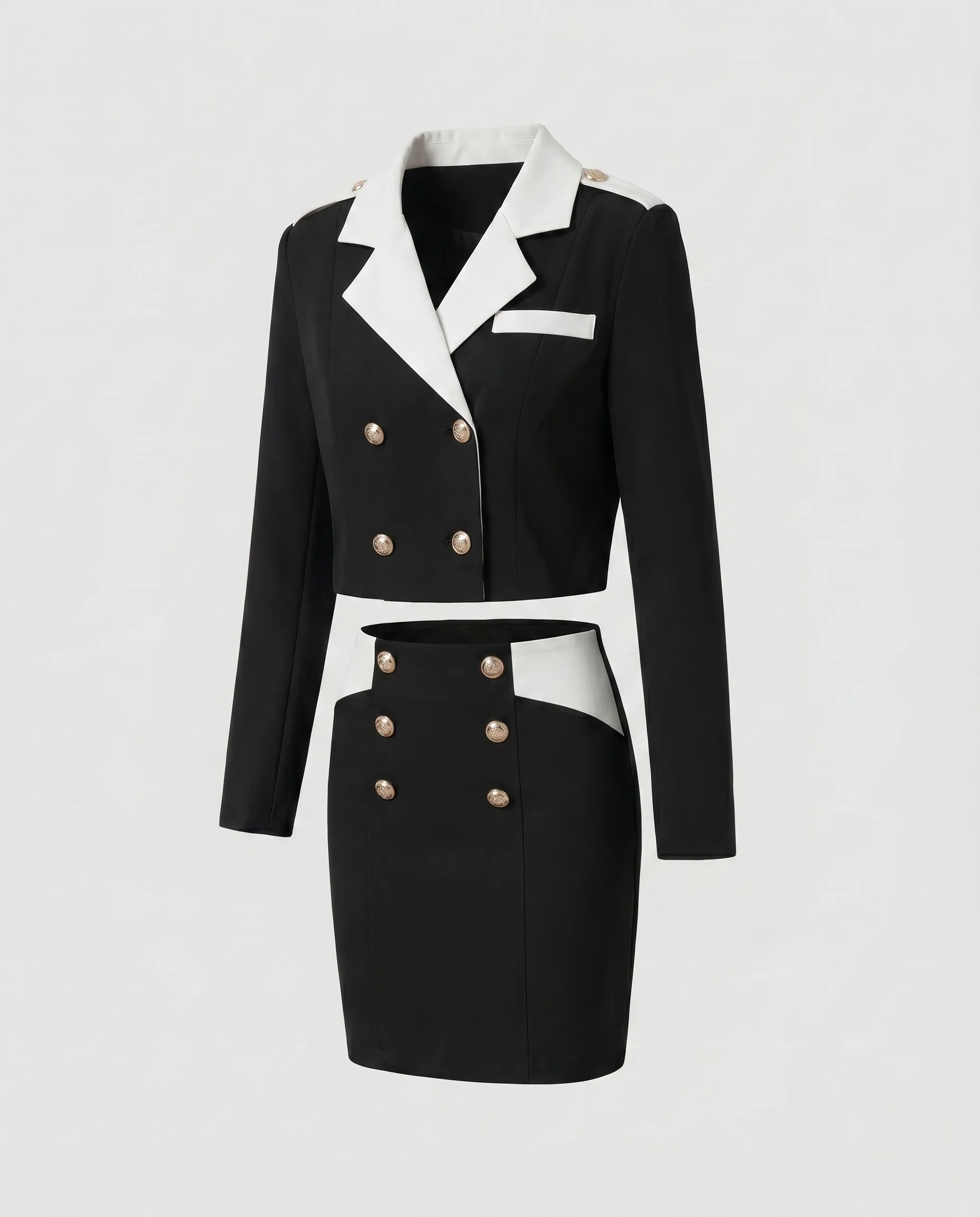 Damen Blazer-Kombination mit taillierter Rock-R&B - Image 6
